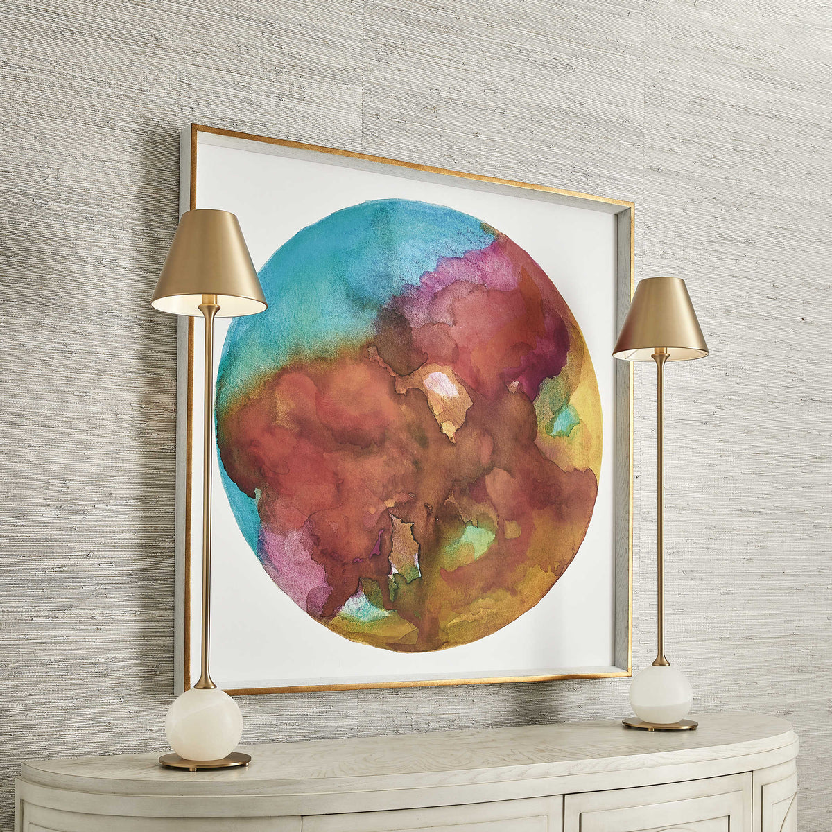 Uttermost Accessories Outer World Garnet Framed Canvas House of Isabella UK