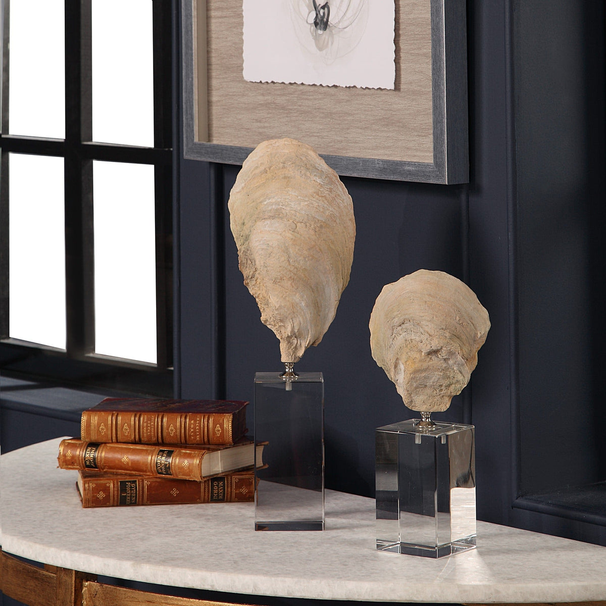 Uttermost Accessories Oyster Shell Sculptures, Set of 2 House of Isabella UK