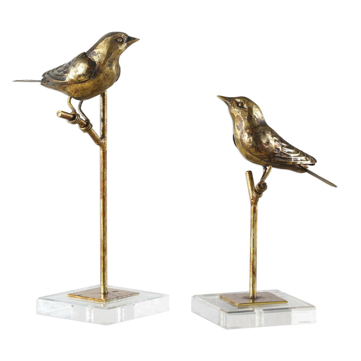 Passerines Bird Sculptures S/2.