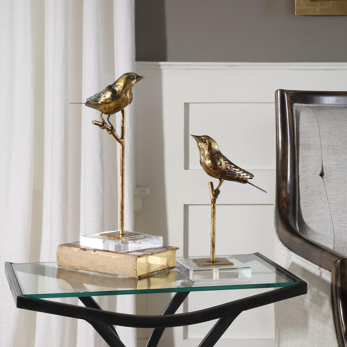 Uttermost Accessories Passerines Bird Sculptures S/2 House of Isabella UK