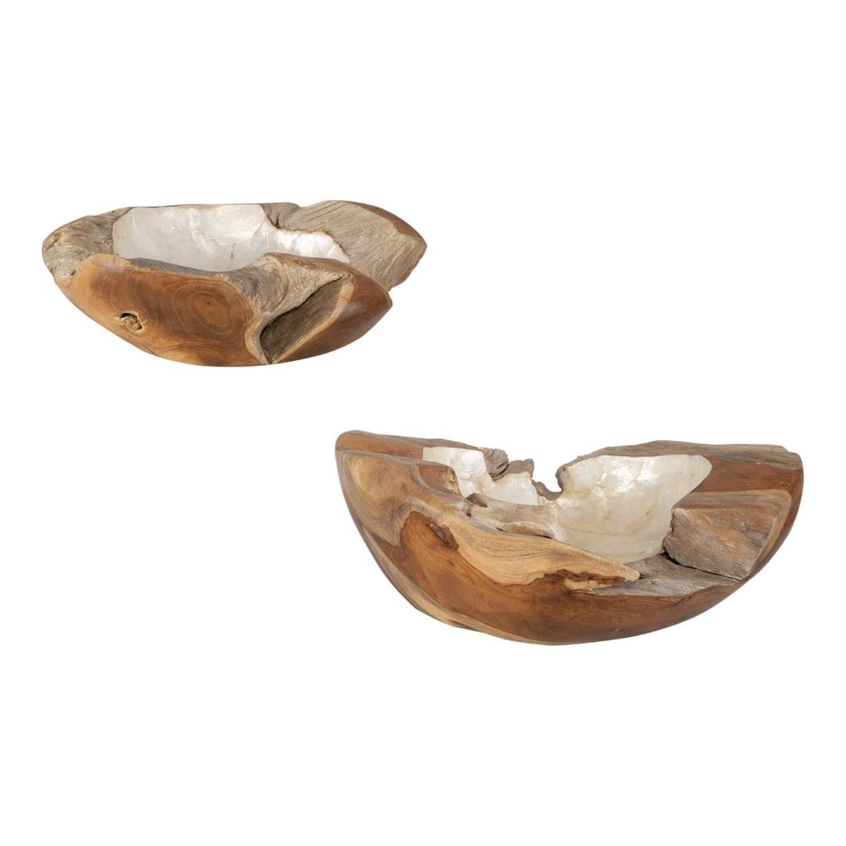 Uttermost Accessories Pearl Basin, Wooden Bowls Set of 2 House of Isabella UK