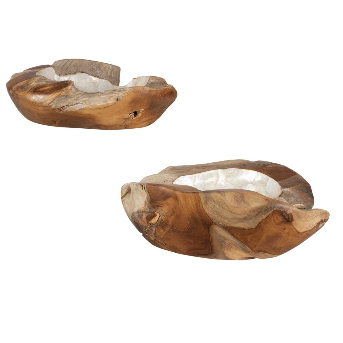 Uttermost Accessories Pearl Basin, Wooden Bowls Set of 2 House of Isabella UK