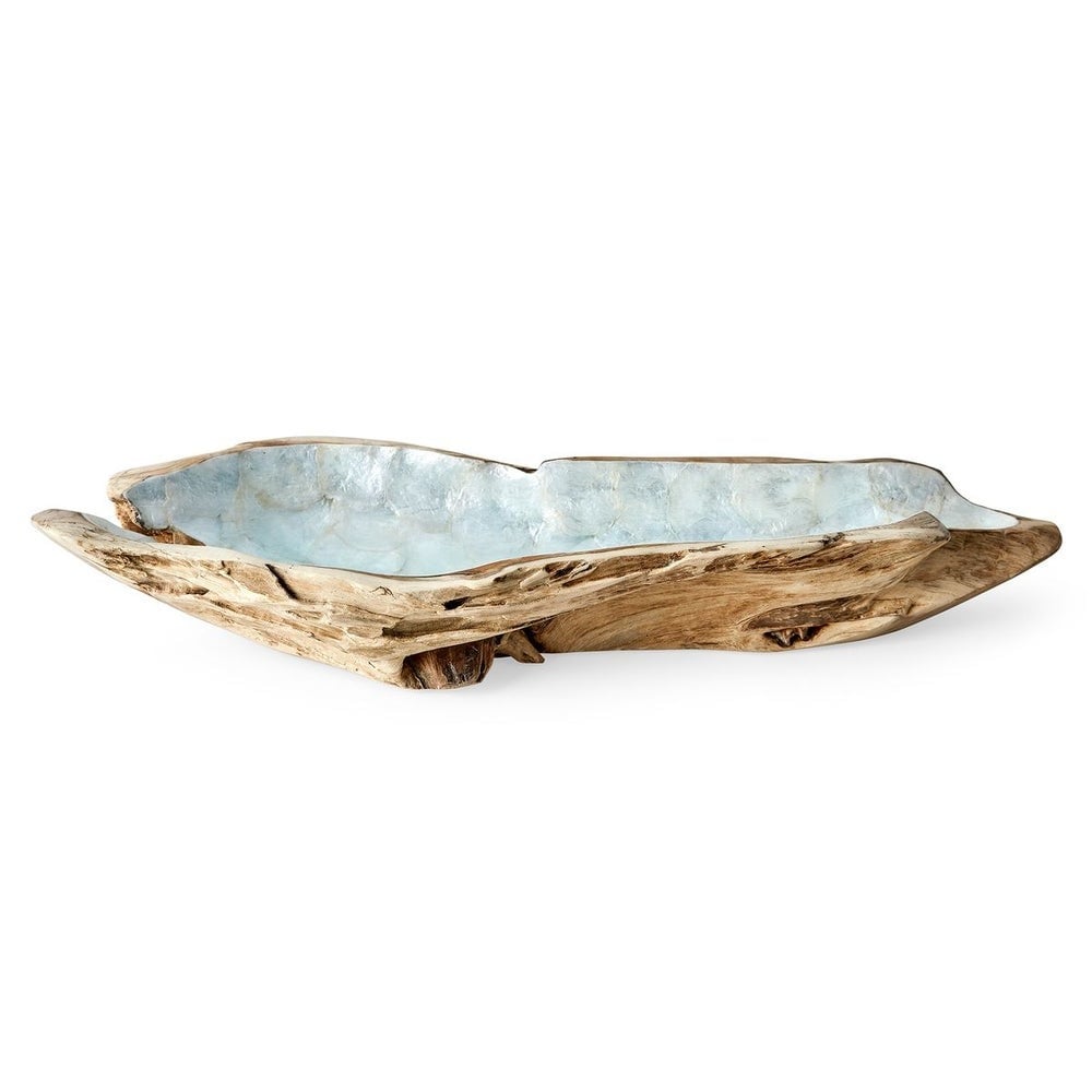 Uttermost Accessories Pearl Forest Bowl in Blue Capiz House of Isabella UK