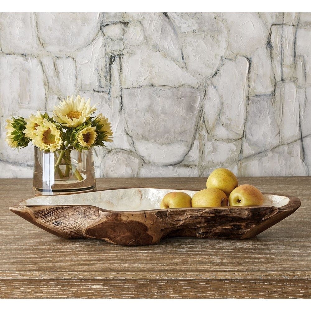 Uttermost Accessories Pearl Forest Bowl in White Capiz House of Isabella UK