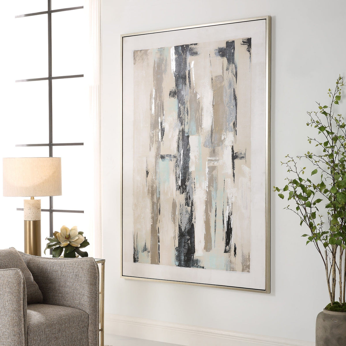 Uttermost Accessories Placidity Hand Painted Abstract Art House of Isabella UK