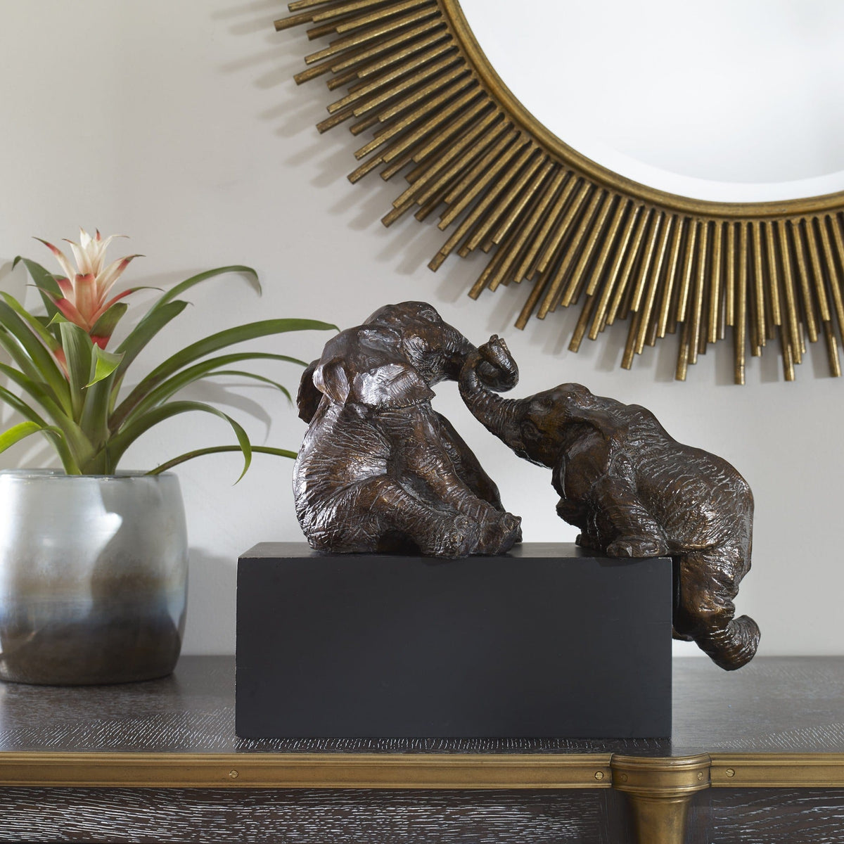 Uttermost Accessories Playful Pachyderms Bronze Figurines House of Isabella UK