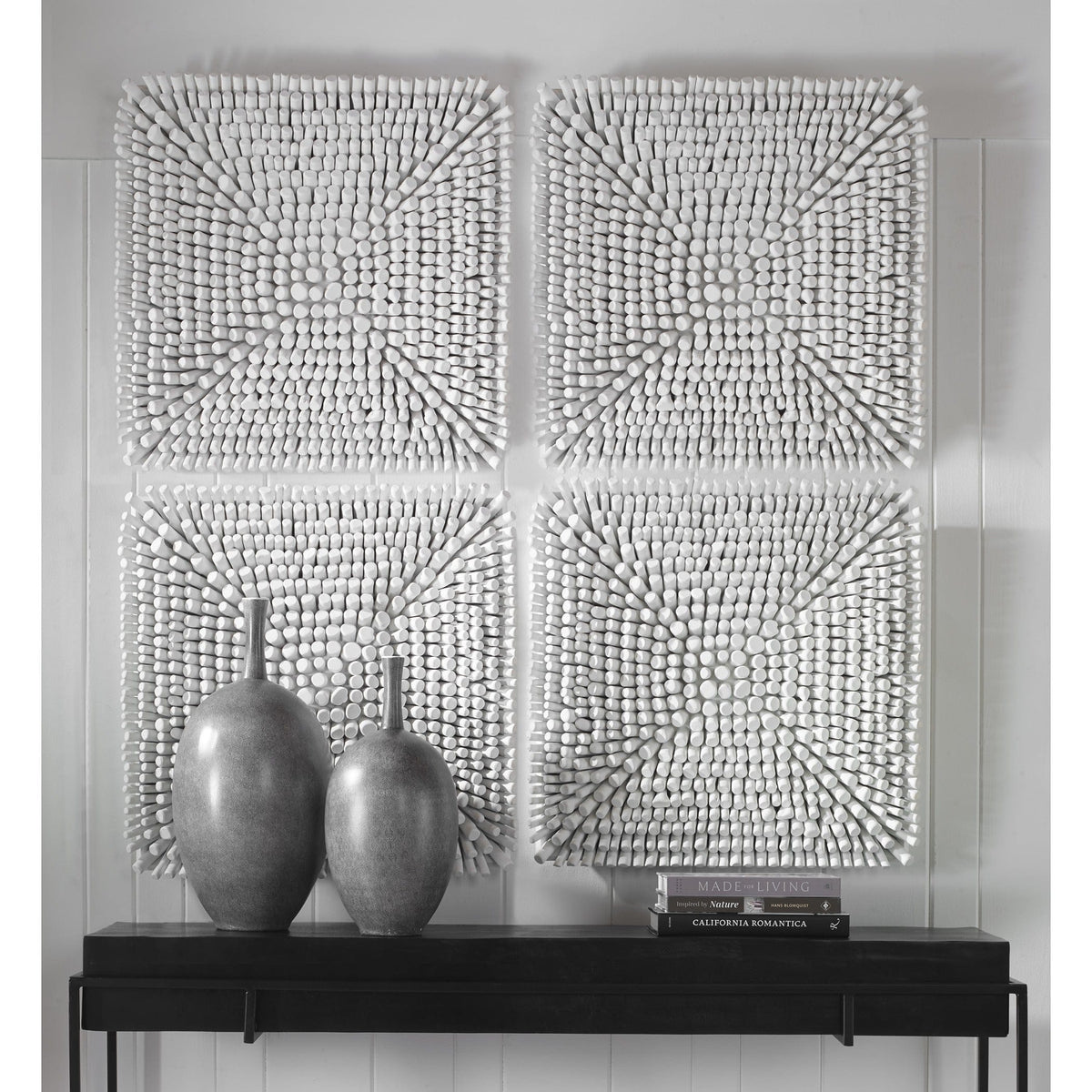 Uttermost Accessories Portside White Wood Wall Panel House of Isabella UK