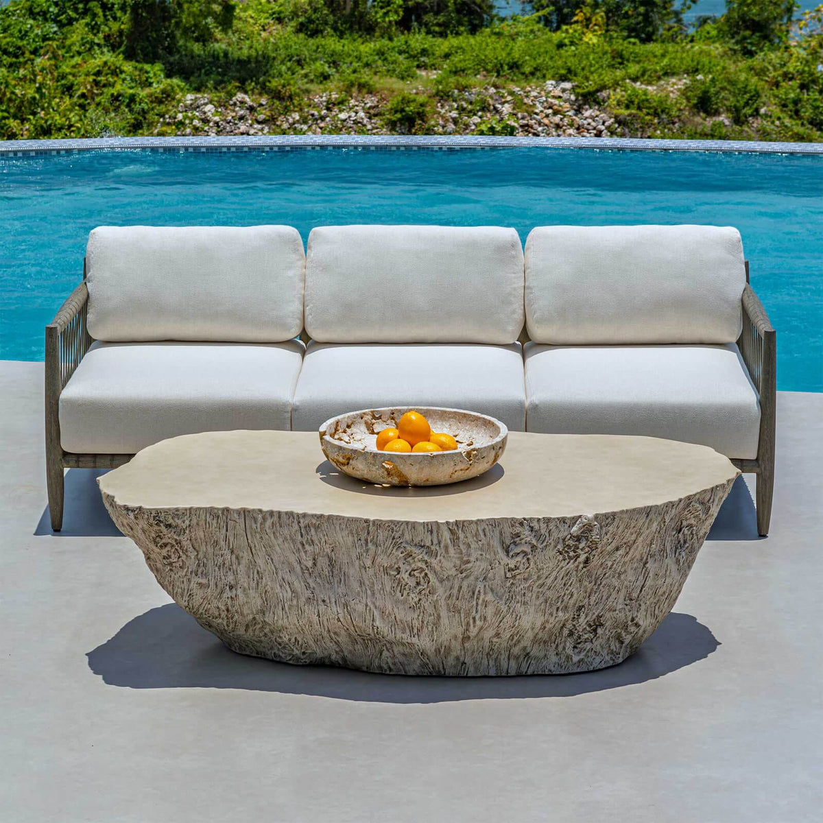 Uttermost Accessories Quarried Stone Indoor-Outdoor Bowl House of Isabella UK