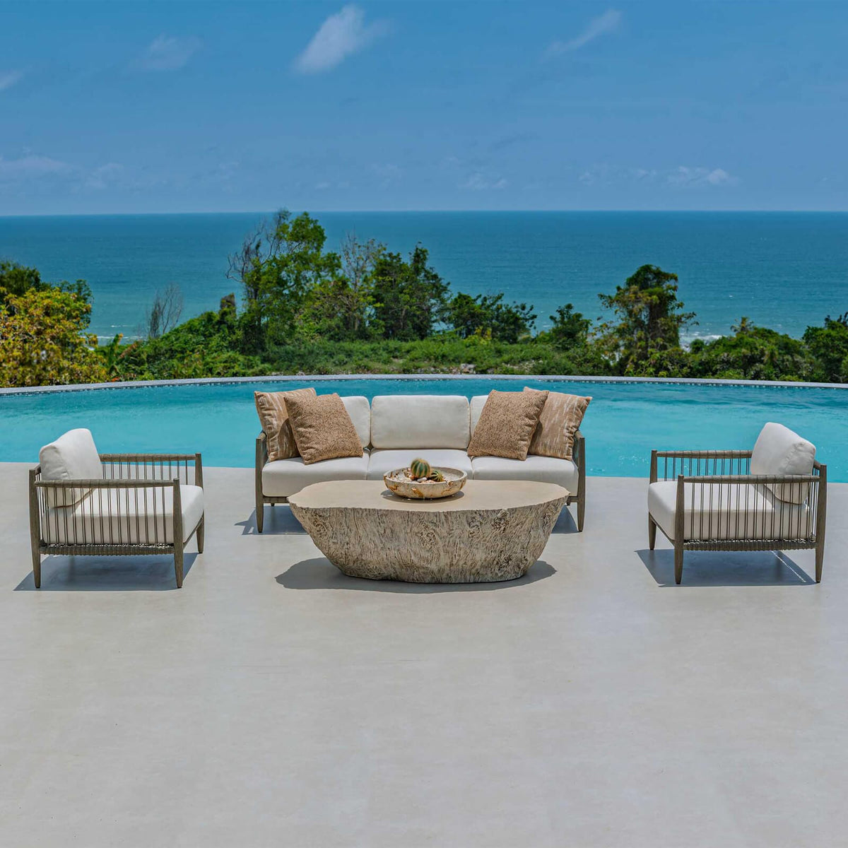 Uttermost Accessories Quarried Stone Indoor-Outdoor Bowl House of Isabella UK