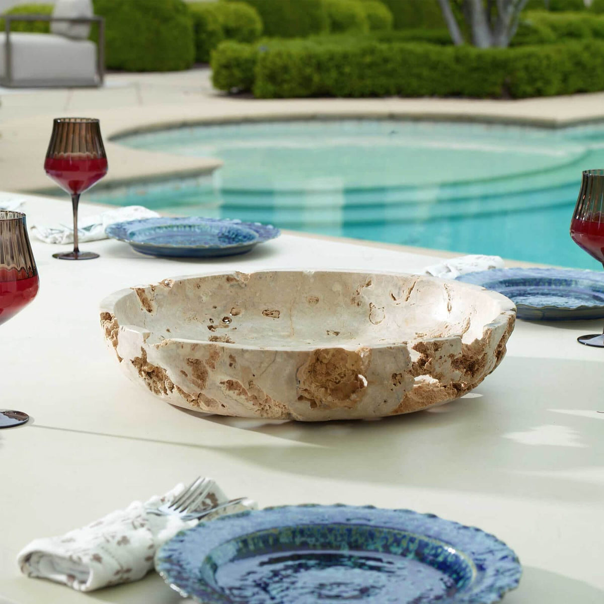 Uttermost Accessories Quarried Stone Indoor-Outdoor Bowl House of Isabella UK