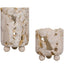 Uttermost Accessories Quarried Stone Indoor-Outdoor Candleholders - Set of 2 House of Isabella UK