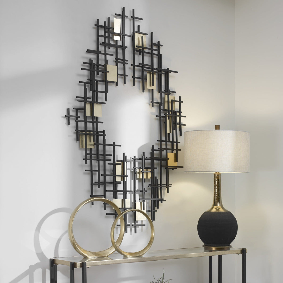 Uttermost Accessories Reflection Metal Grid Wall Decor - Set of 2 House of Isabella UK