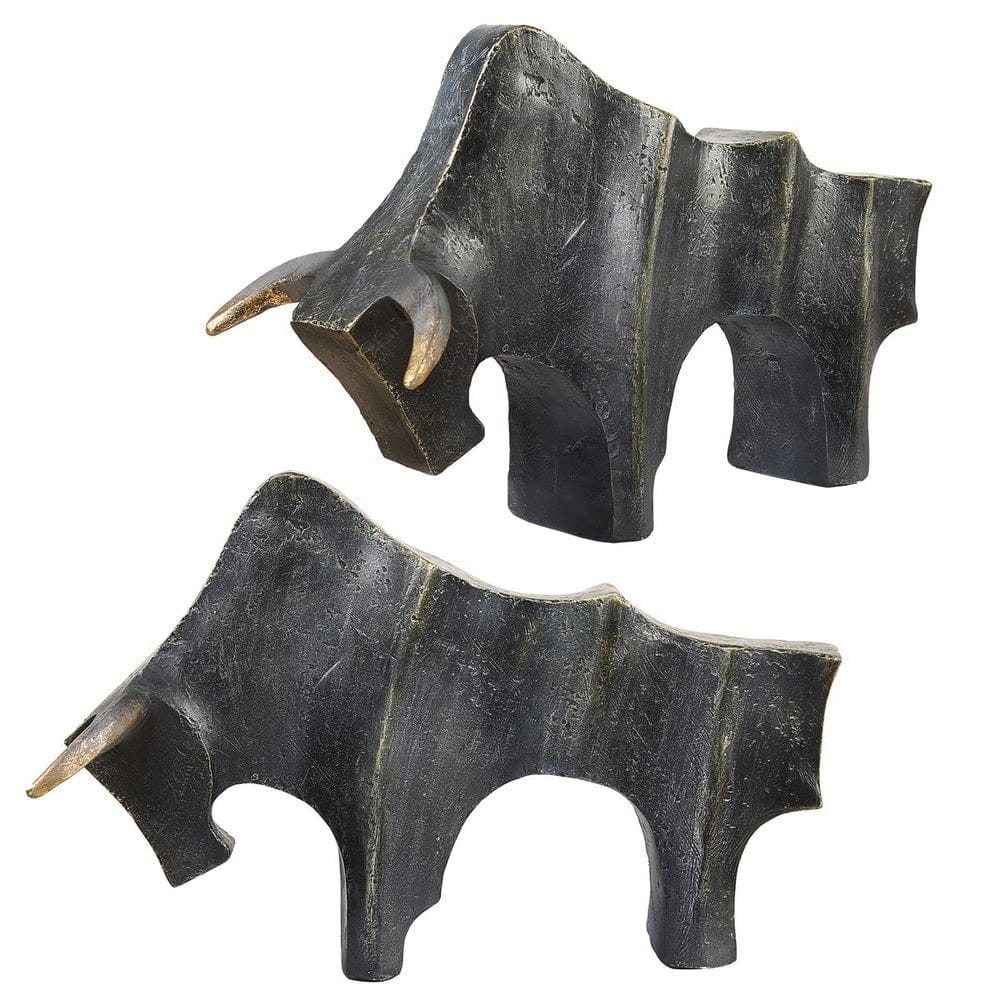 Uttermost Accessories Regal Bull Sculptures Set of 2 House of Isabella UK