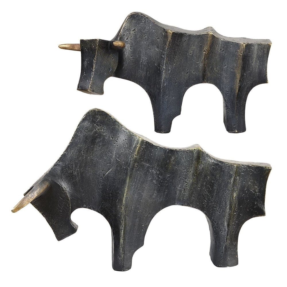Uttermost Accessories Regal Bull Sculptures Set of 2 House of Isabella UK