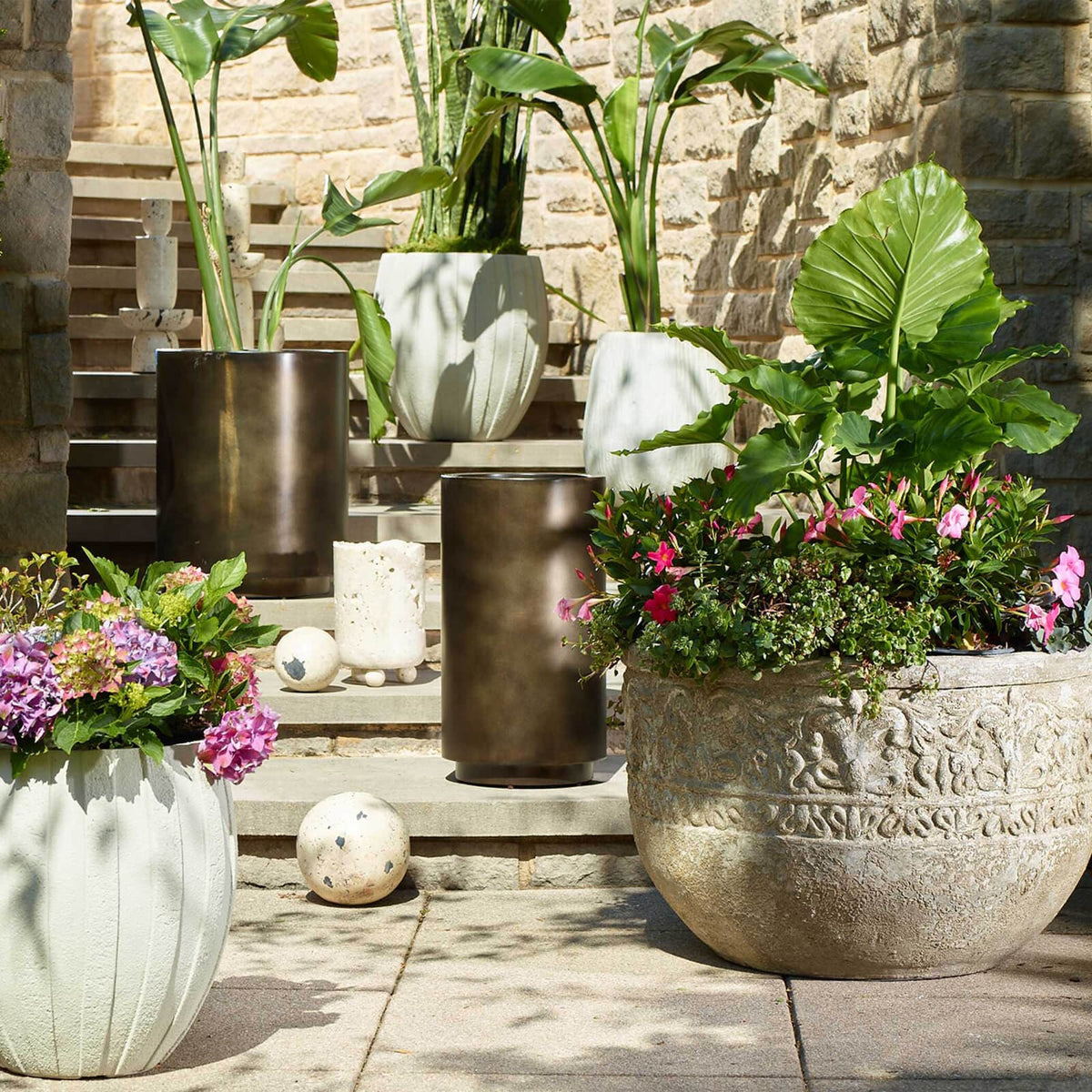 Uttermost Accessories Regalia Indoor-Outdoor Stone Planter House of Isabella UK