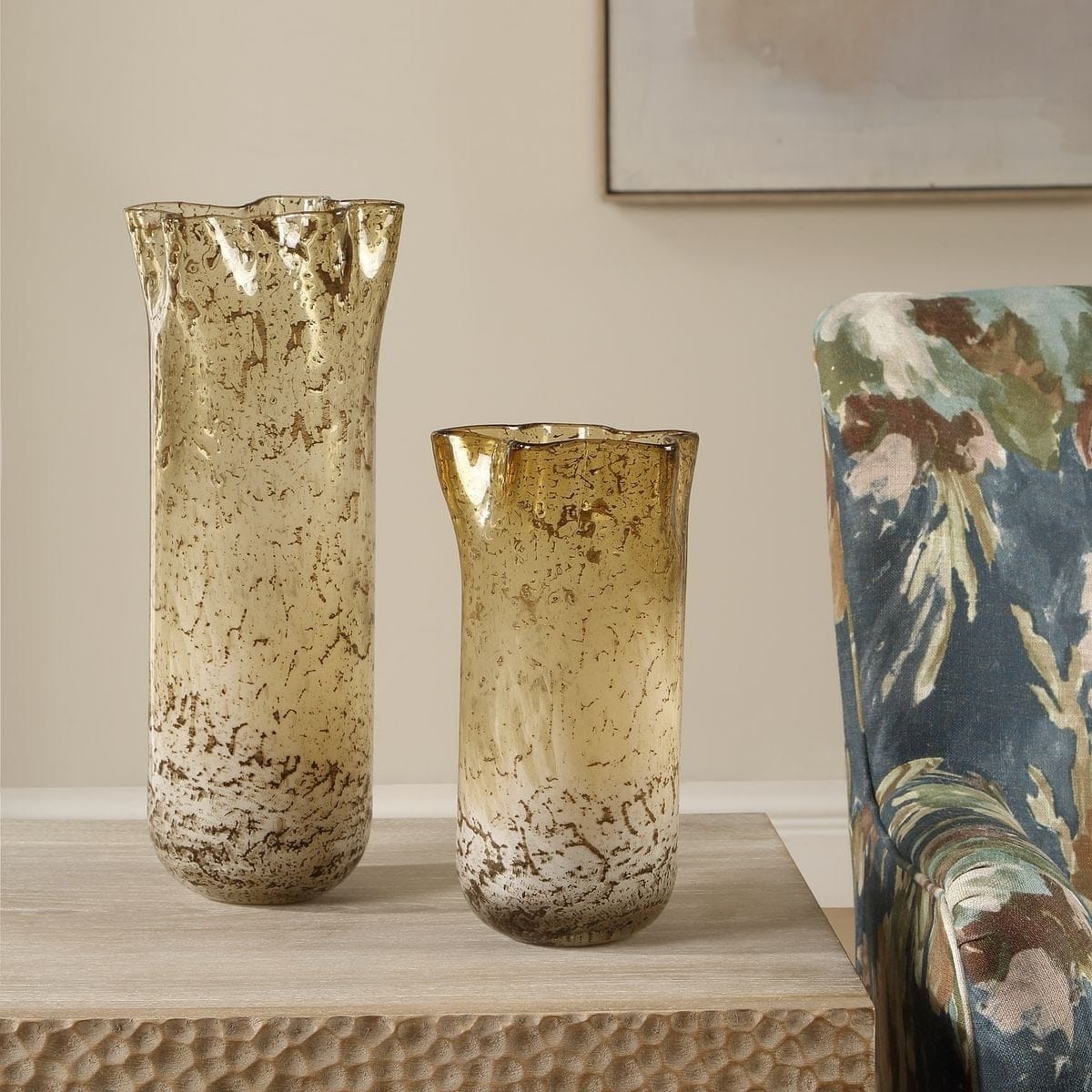 Uttermost Accessories Rhine Seeded Glass Vases - Set of 2 House of Isabella UK