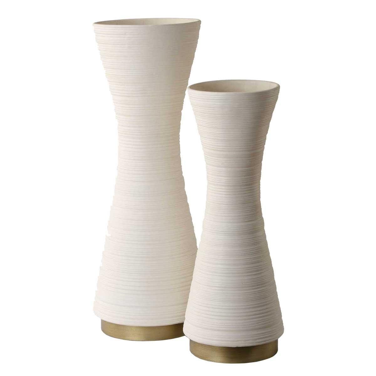 Uttermost Accessories Ridgeline White Vases, Set of 2 House of Isabella UK