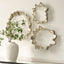 Uttermost Accessories Ripple Effect Silver Wall Art Set of 3 House of Isabella UK