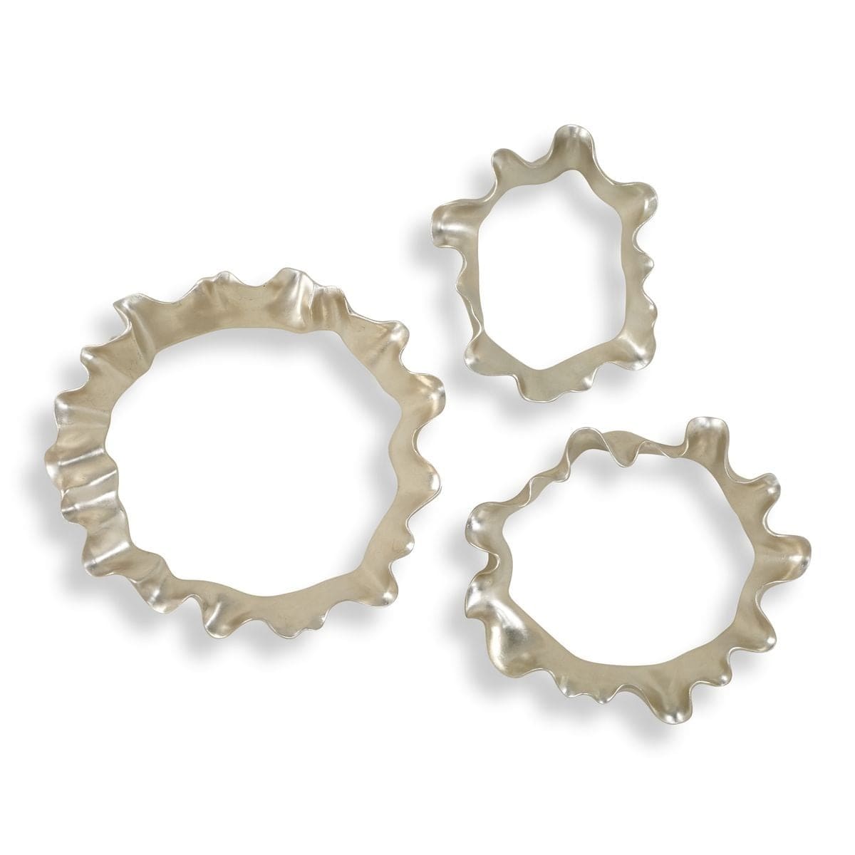 Uttermost Accessories Ripple Effect Silver Wall Art Set of 3 House of Isabella UK