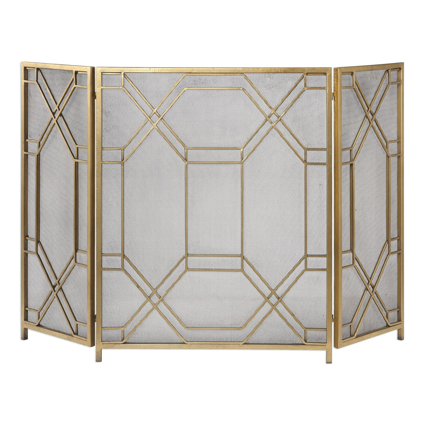 Uttermost Accessories Rosen Gold Fireplace Screen House of Isabella UK