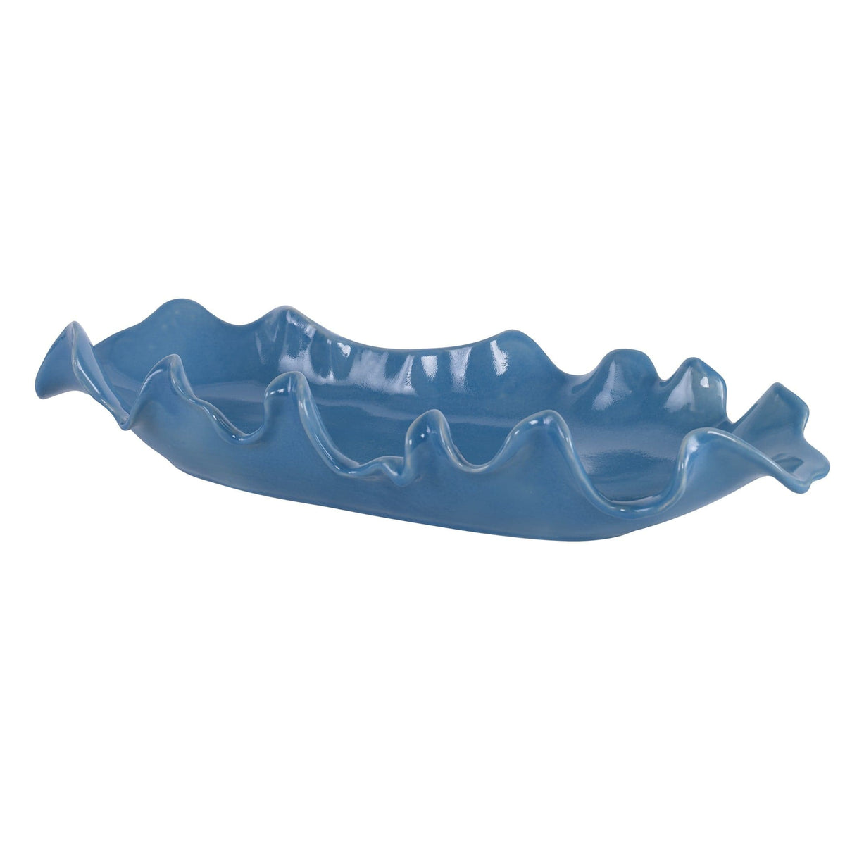 Uttermost Accessories Ruffled Feathers Blue Bowl House of Isabella UK