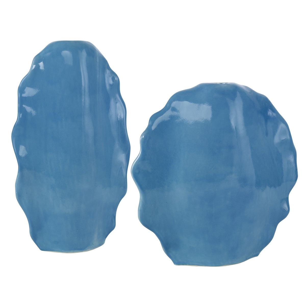 Uttermost Accessories Ruffled Feathers Blue Vases, S/2 House of Isabella UK
