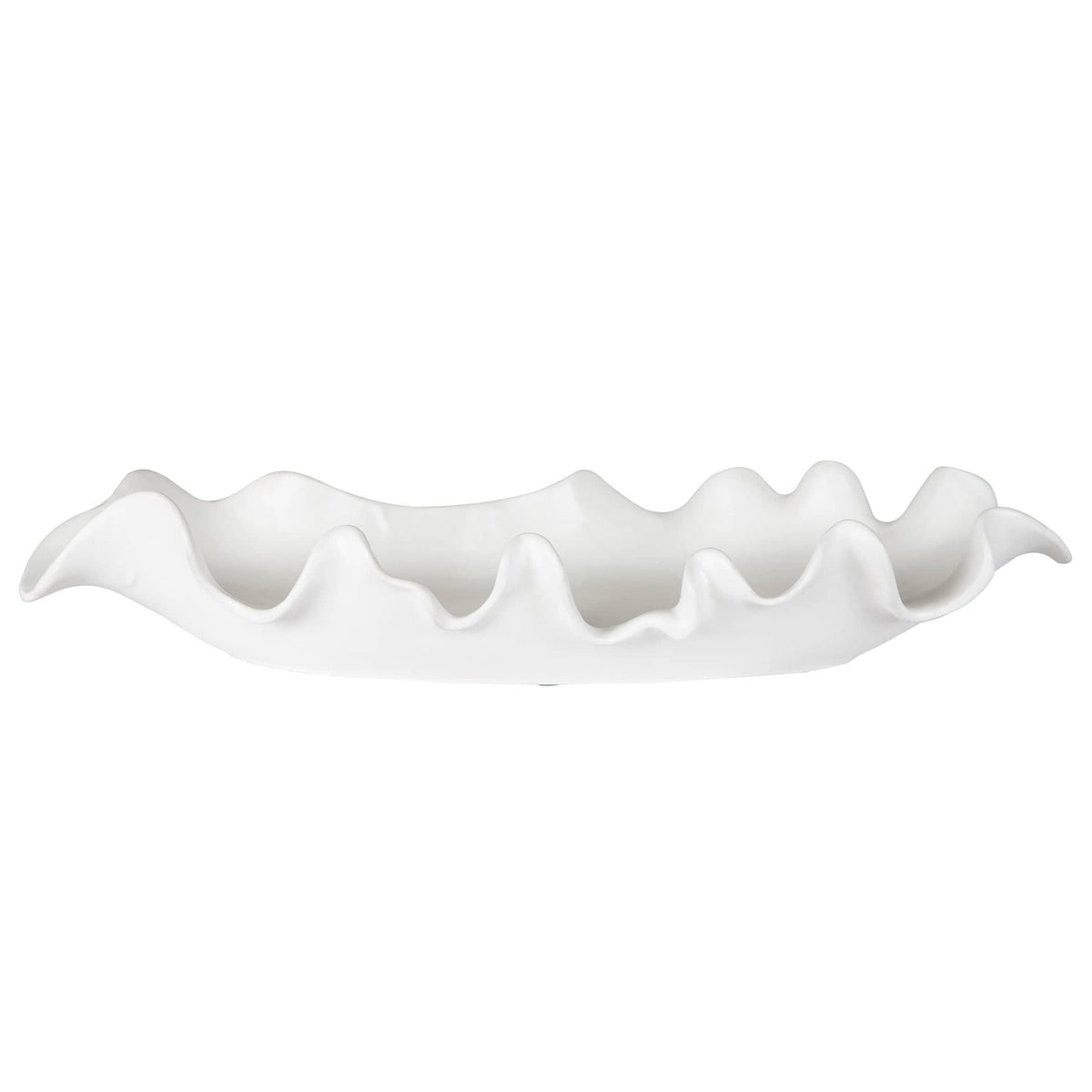 Uttermost Accessories Ruffled Feathers Modern Indoor-Outdoor White Bowl House of Isabella UK