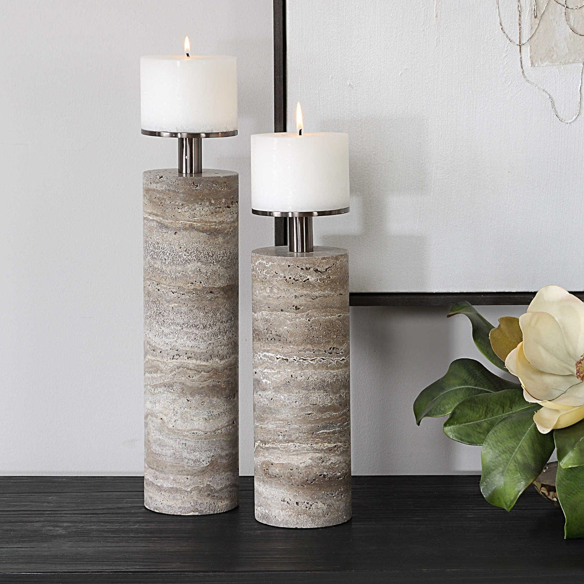 Uttermost Accessories Shadowstone Candleholders, Set of 2 House of Isabella UK
