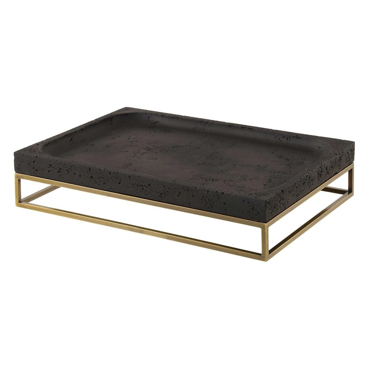 Uttermost Accessories Shadowstone Cast Black Tray House of Isabella UK