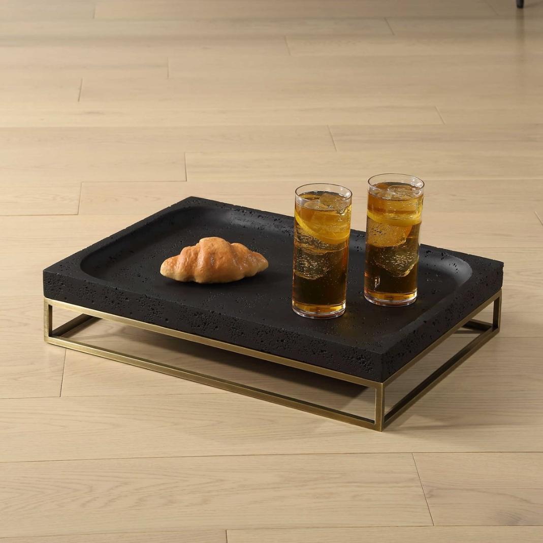 Uttermost Accessories Shadowstone Cast Black Tray House of Isabella UK