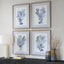 Uttermost Accessories Shibori Coral Framed Prints, Set of 4 House of Isabella UK