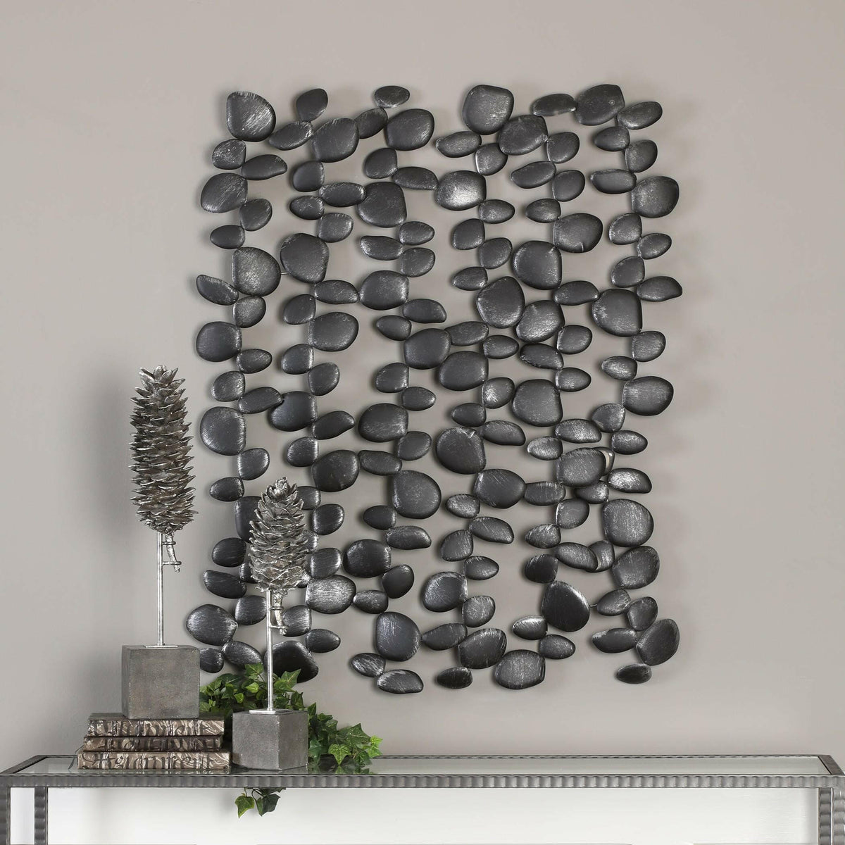 Skipping Stones Forged Iron Wall Art.