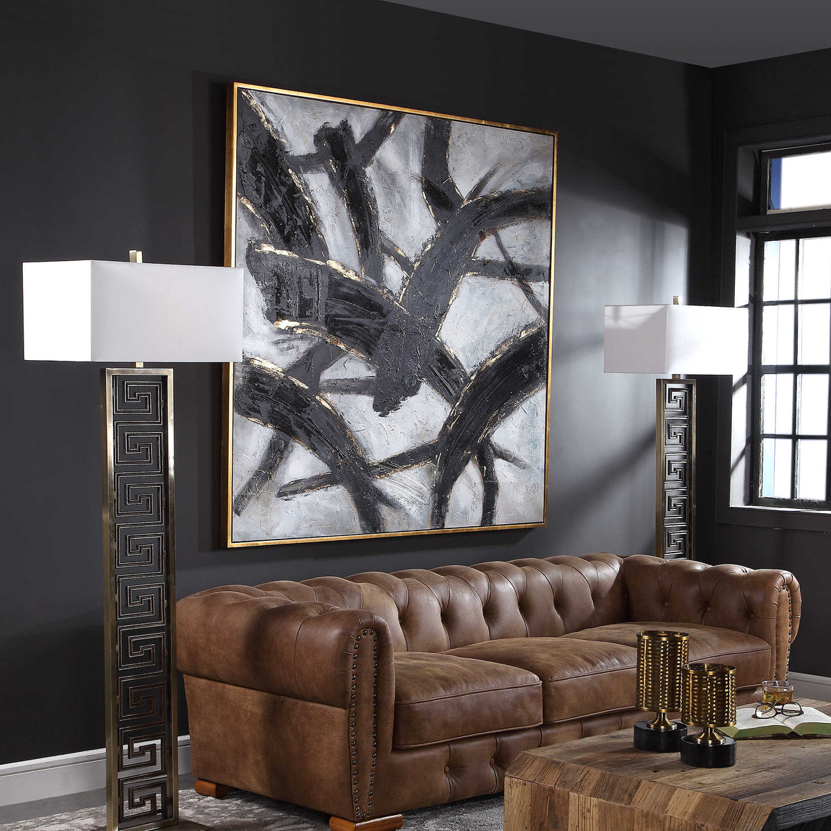 Uttermost Accessories Slash Hand Painted Canvas House of Isabella UK