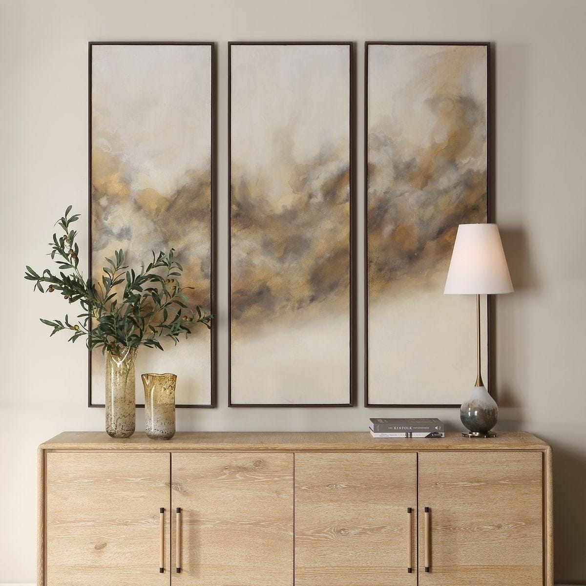 Uttermost Accessories Smoke Break Hand Painted Modern Art - Set of 3 House of Isabella UK