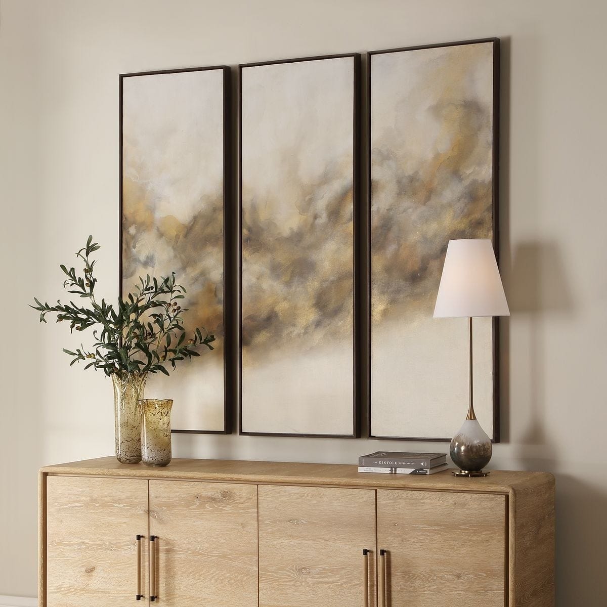 Uttermost Accessories Smoke Break Hand Painted Modern Art - Set of 3 House of Isabella UK
