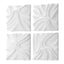 Uttermost Accessories Snowdrift Scultped White Wall Décor, Set of 4 House of Isabella UK
