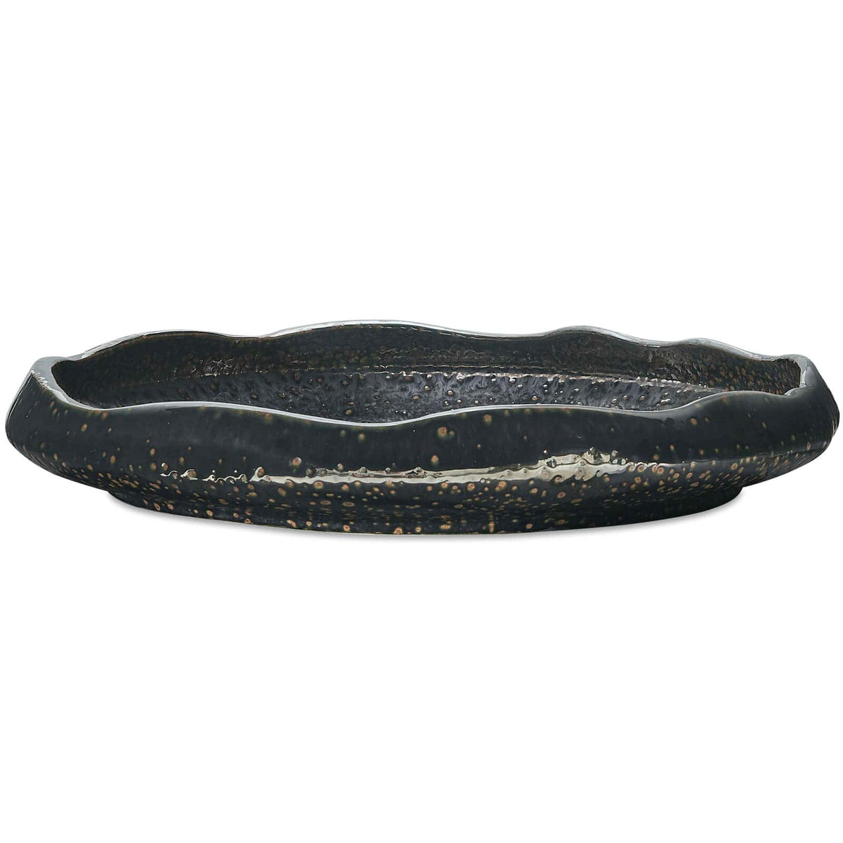 Uttermost Accessories Stardust Ripple Indoor-Outdoor Bowl in Black House of Isabella UK