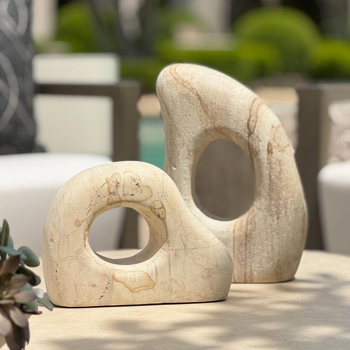 Uttermost Accessories Stone Flow Outdoor Sculptures Set of 2 House of Isabella UK