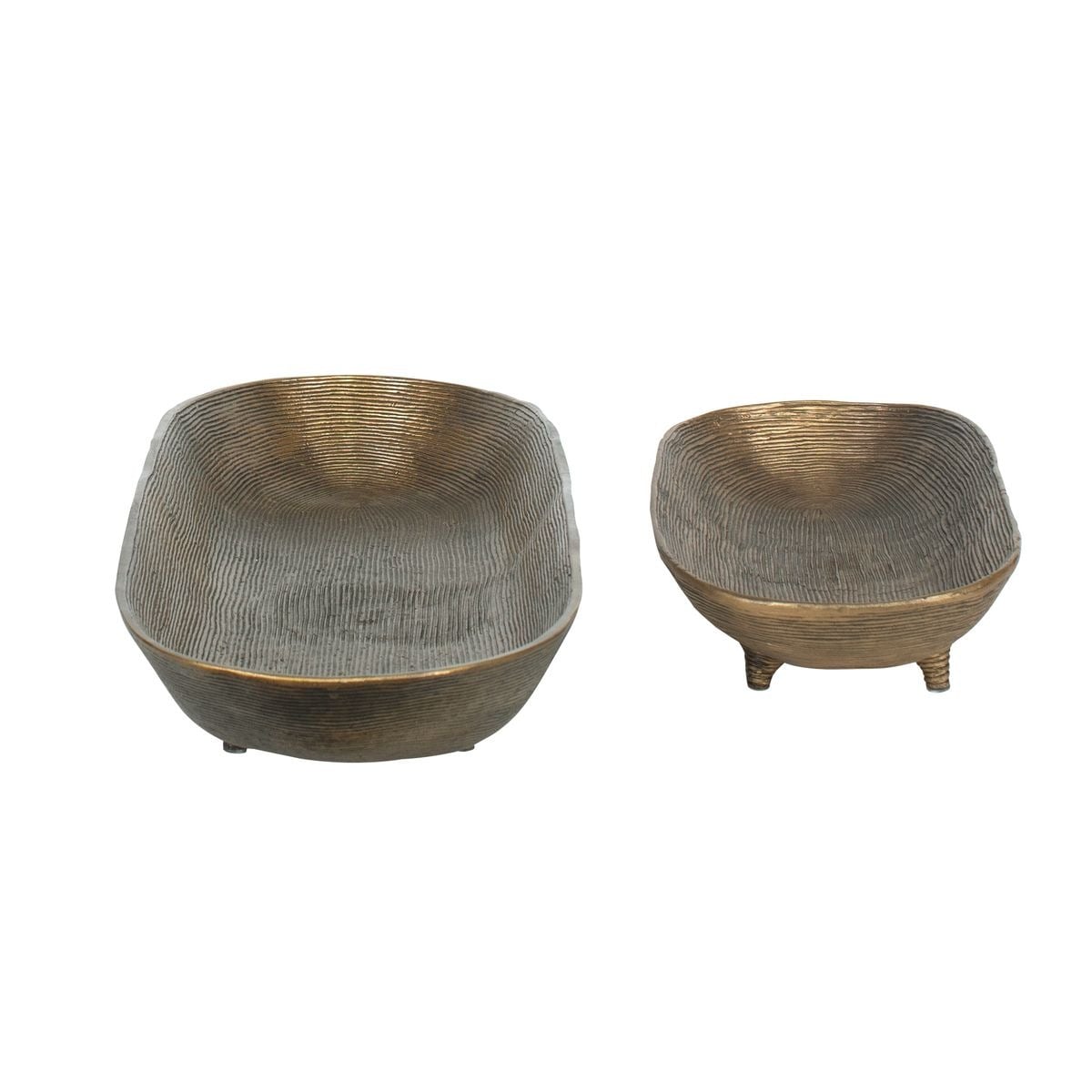Uttermost Accessories Stratum Oval Brass Bowls Set of 2 House of Isabella UK