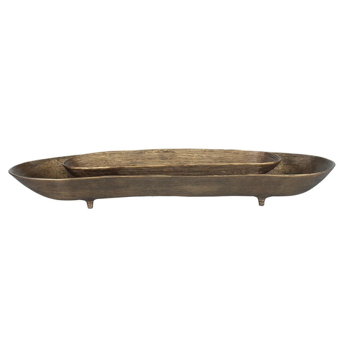 Uttermost Accessories Stratum Oval Brass Bowls Set of 2 House of Isabella UK