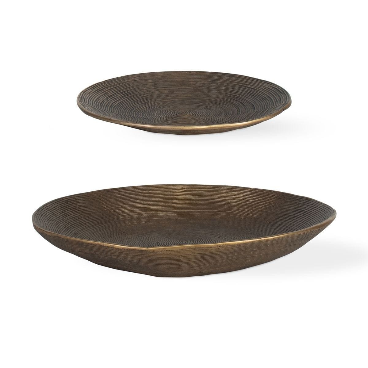 Uttermost Accessories Stratum Round Brass Bowls Set of 2 House of Isabella UK