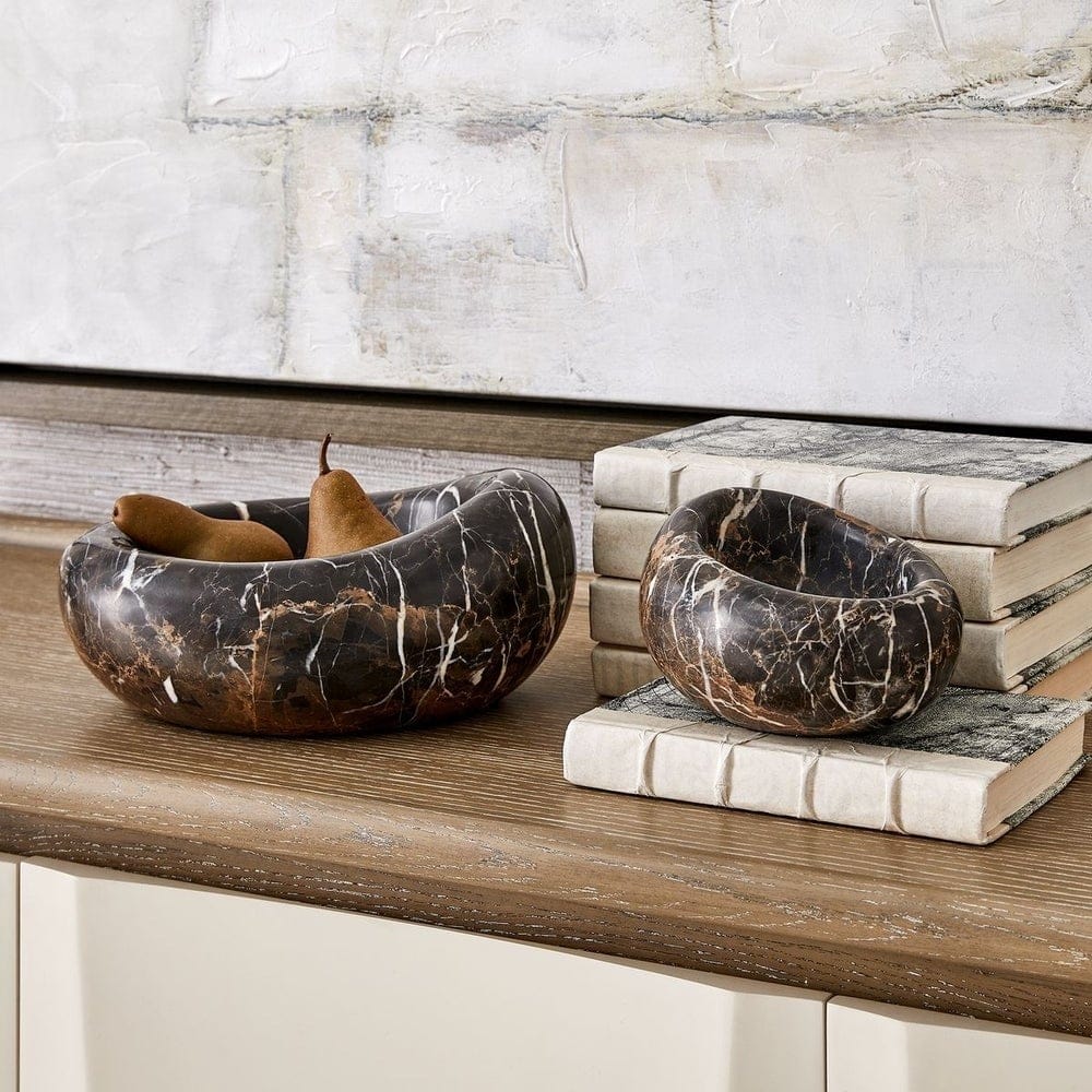 Uttermost Accessories Swaddle Bowls in Michelangelo Marble Set of 2 House of Isabella UK