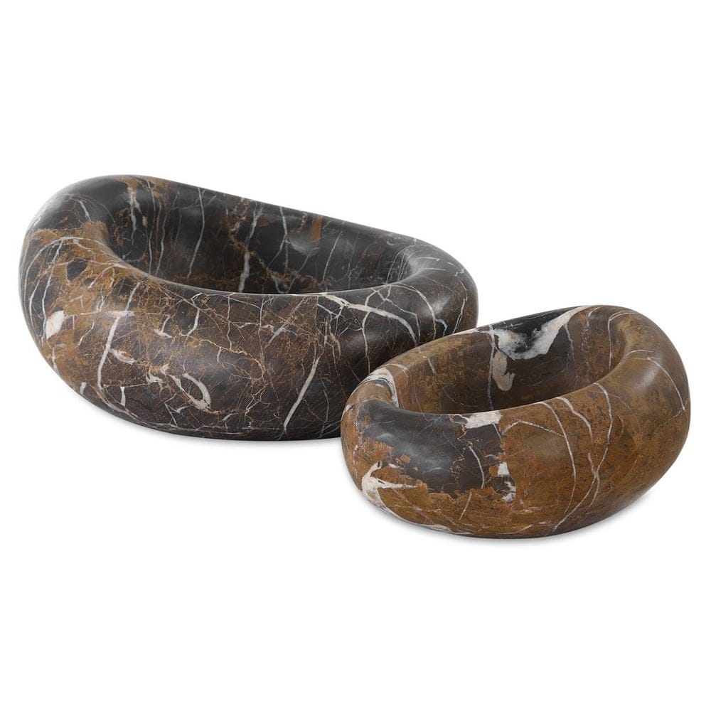 Uttermost Accessories Swaddle Bowls in Michelangelo Marble Set of 2 House of Isabella UK