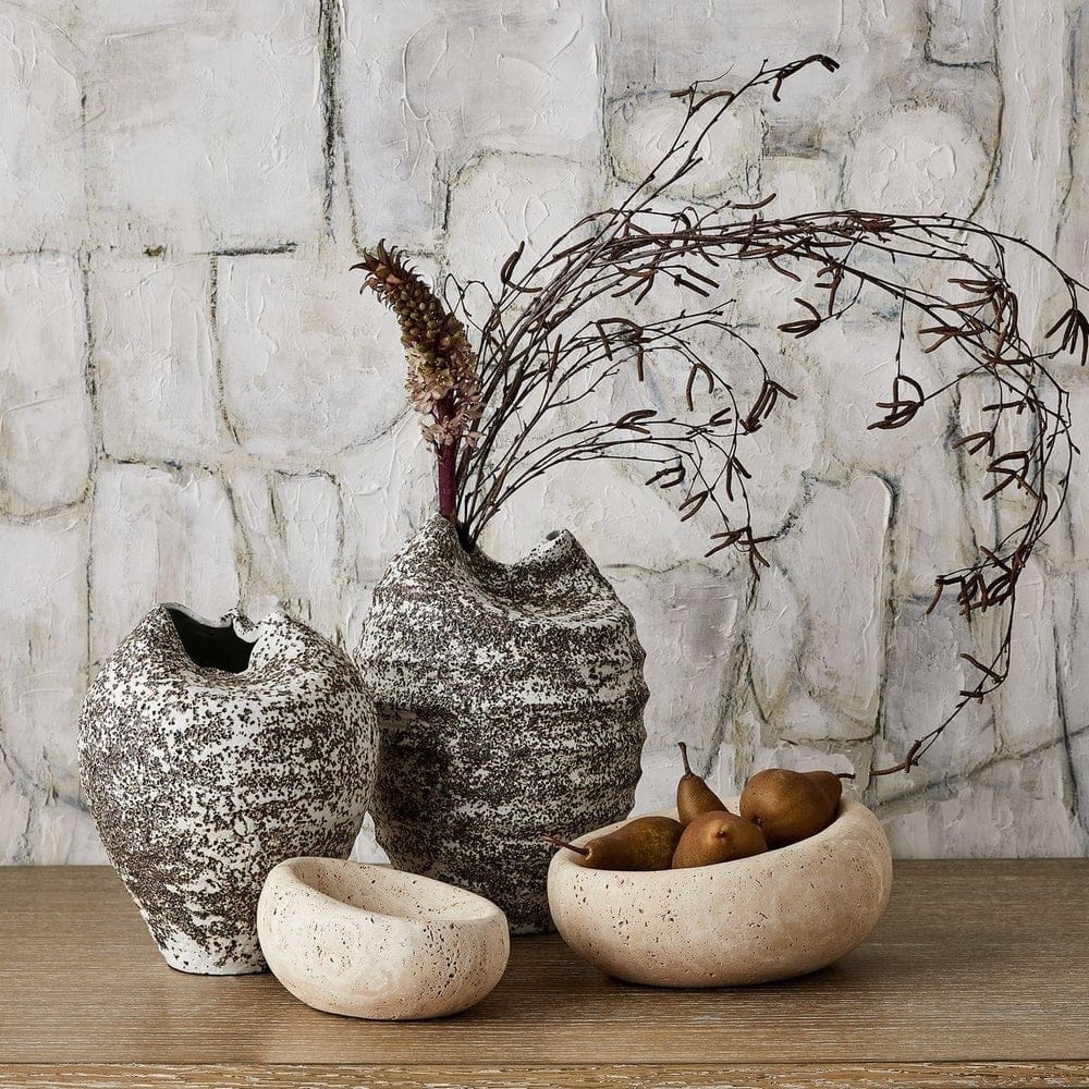Uttermost Accessories Swaddle Bowls in Travertine Set of 2 House of Isabella UK