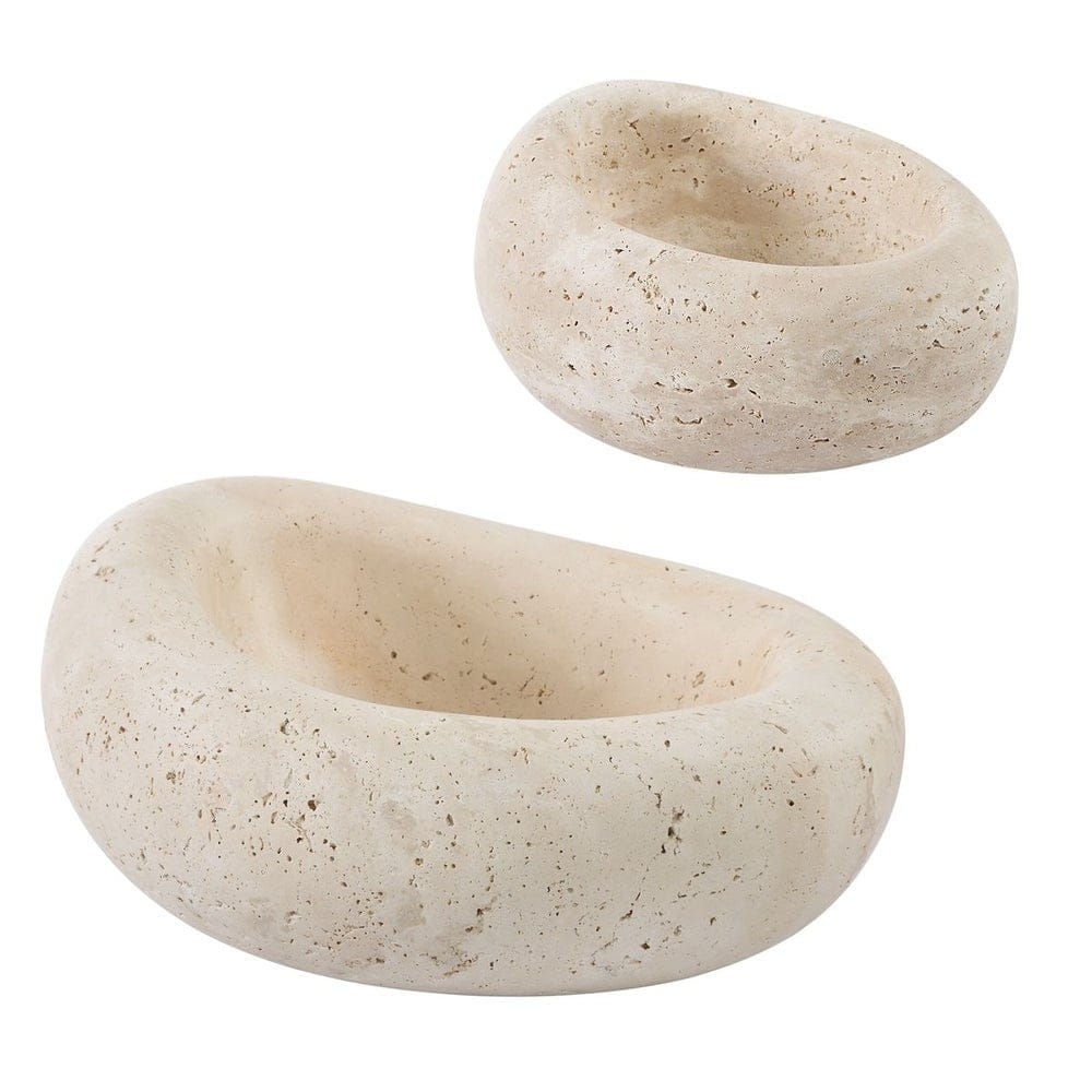 Uttermost Accessories Swaddle Bowls in Travertine Set of 2 House of Isabella UK