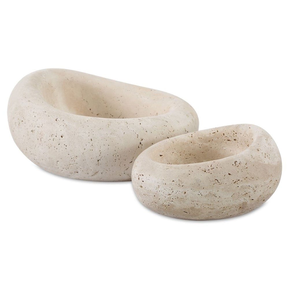 Uttermost Accessories Swaddle Bowls in Travertine Set of 2 House of Isabella UK