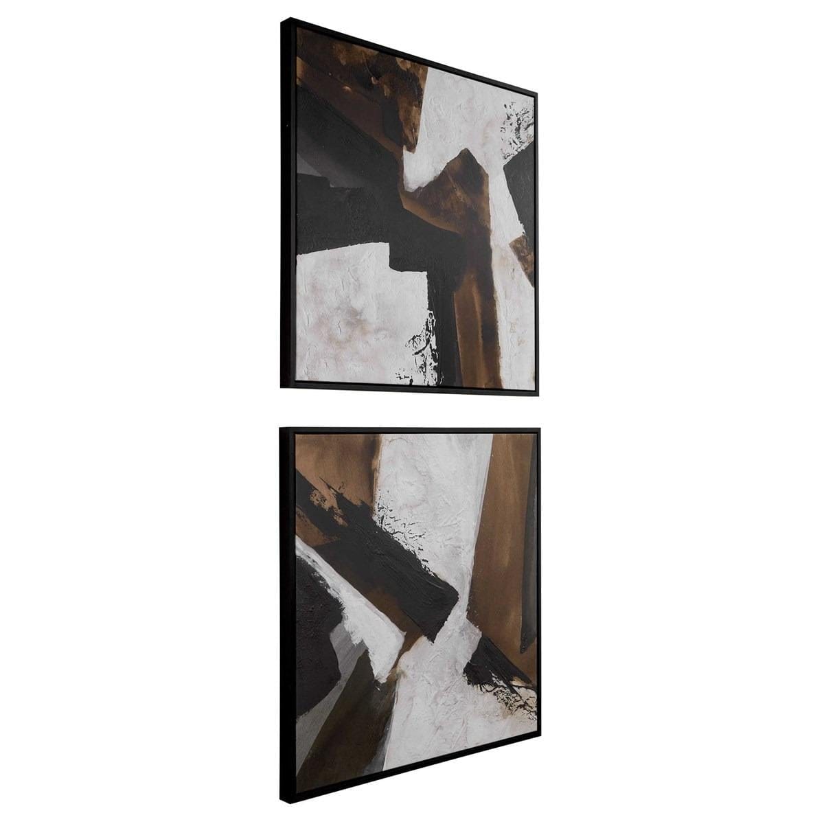 Uttermost Accessories Tactile Inspiration Framed Abstract Art, Set of 2 House of Isabella UK