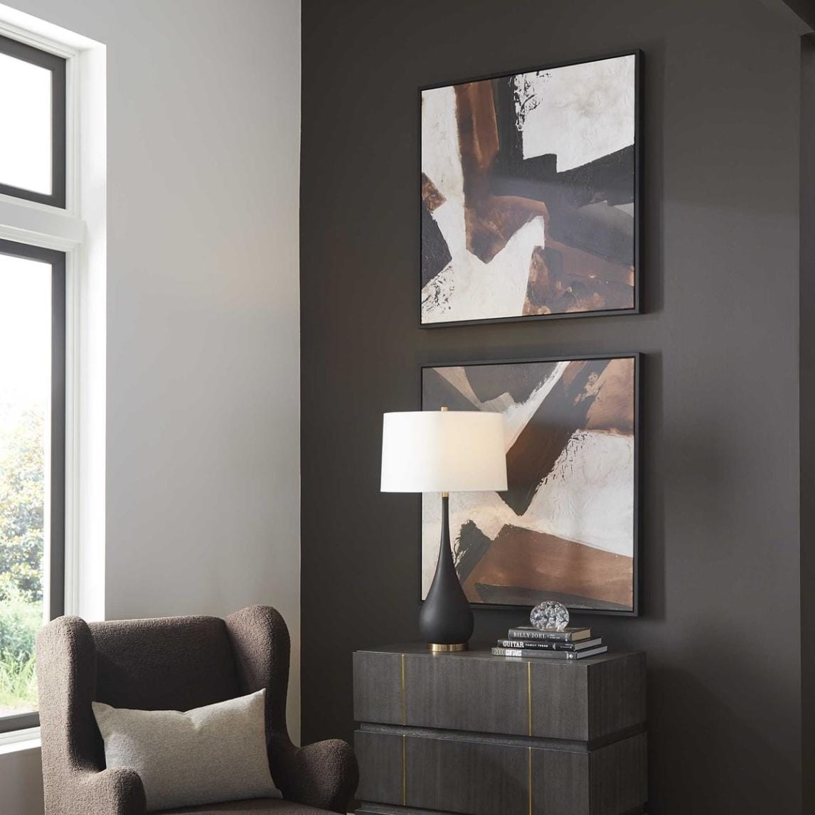 Uttermost Accessories Tactile Inspiration Framed Abstract Art, Set of 2 House of Isabella UK