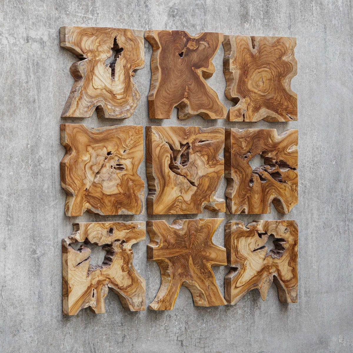 Talia Wood Wall DÃ©cor Set of 9.