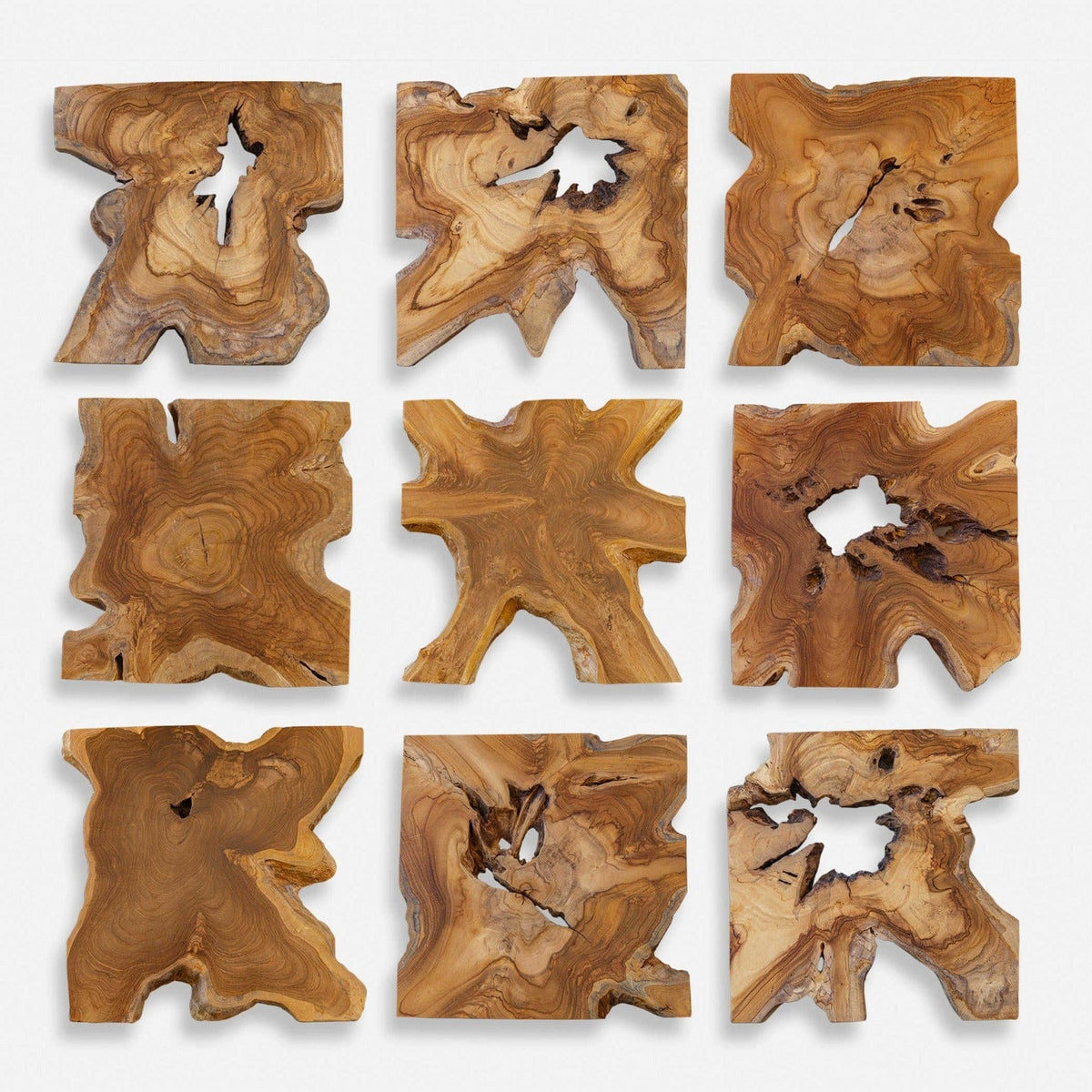Talia Wood Wall DÃ©cor Set of 9.